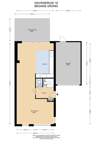 Floorplan - Havikskruid 19, 6181 MR Elsloo